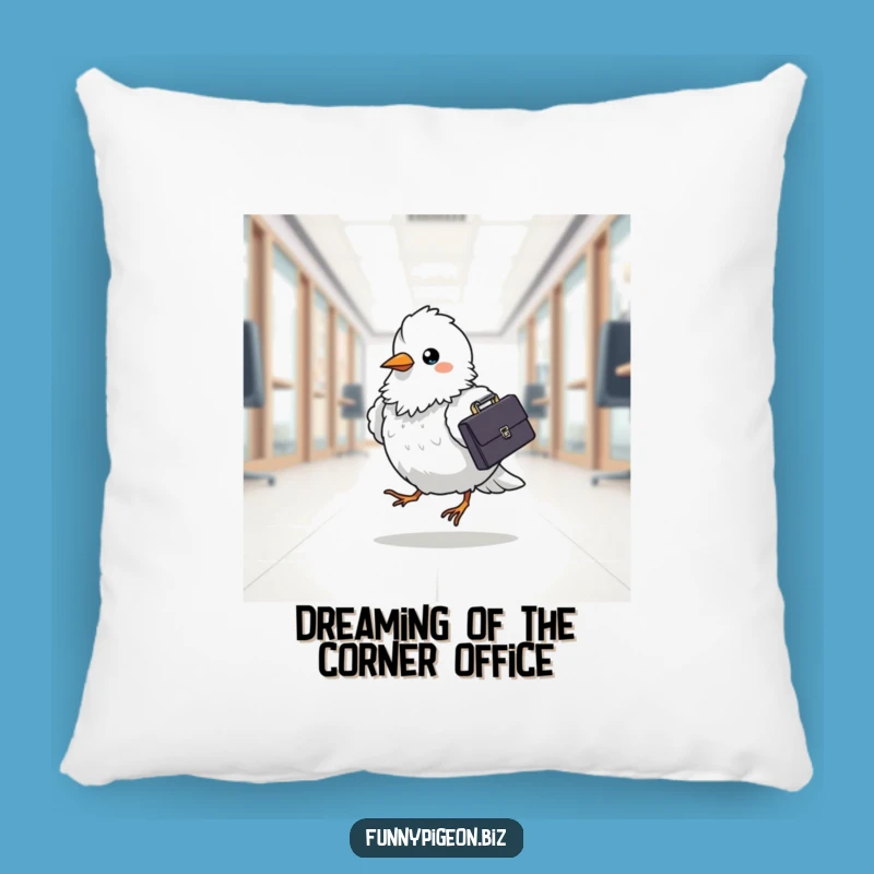Funny Pigeon Briefcase Pillow - Comfy Executive Bird Accent Cushion Gift