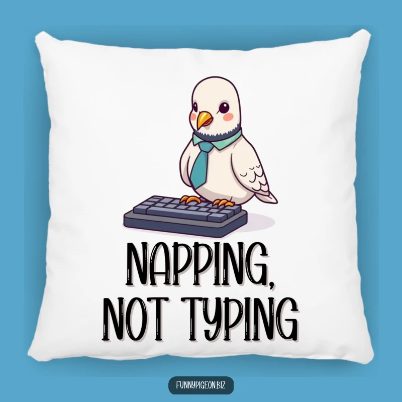 Funny Pigeon Office Pillow: Cozy Keyboard Comfort & Humor!