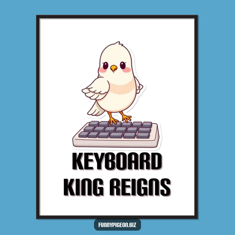 Funny Pigeon Digital Art: Instant Laughs & Perfect Bird Art Gift!