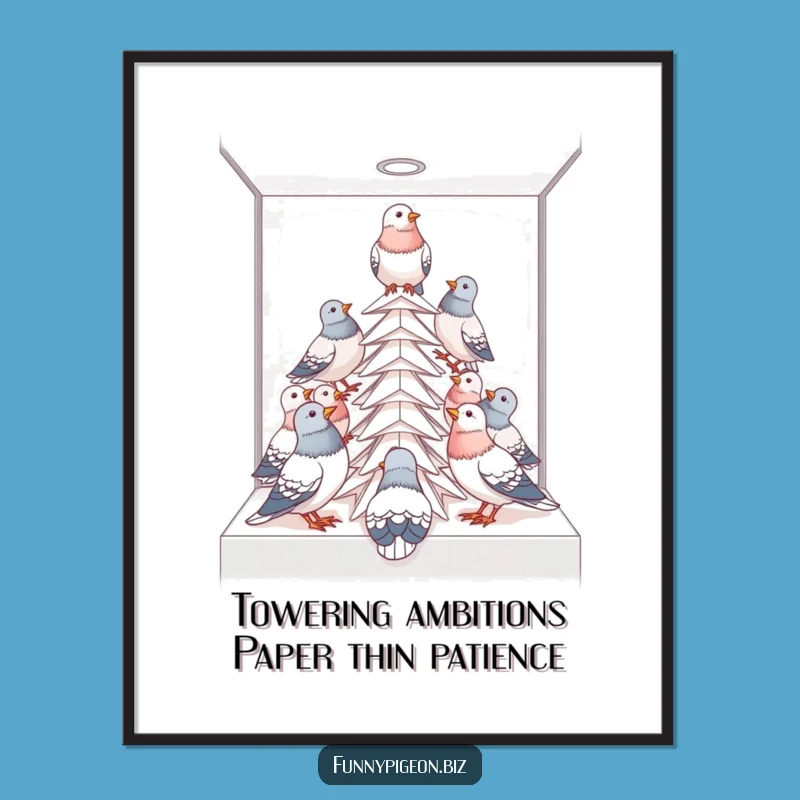 Funny Free Printable Pigeon Wall Art: Humorous Office Decor, Downloadable Art