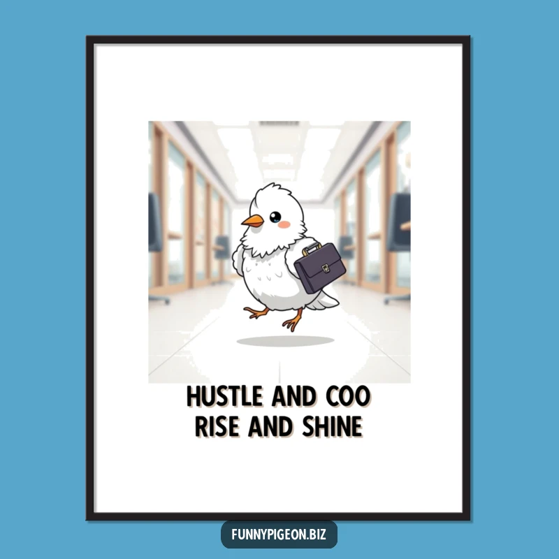 Funny Free Printable Pigeon Wall Art: Humorous Office Decor, Downloadable Art Gift