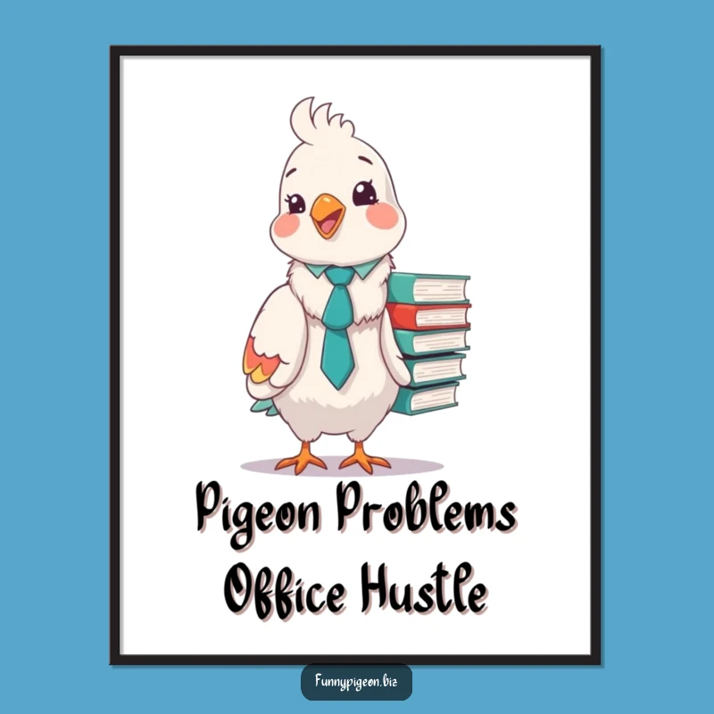 Printable Wall Art: Chaotic Pigeon Office Life, Free Downloadable & Print at Home Decor