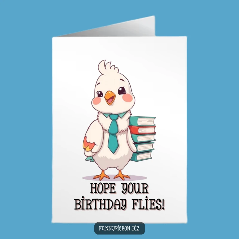 Free Printable Birthday Card: Busy Pigeon Office Humor Gift, Downloadable & Print at Home
