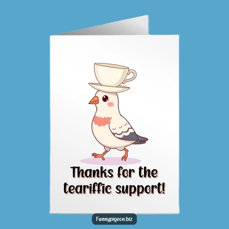 Free Printable Thank You Card: Pigeon Tea Etiquette, Downloadable