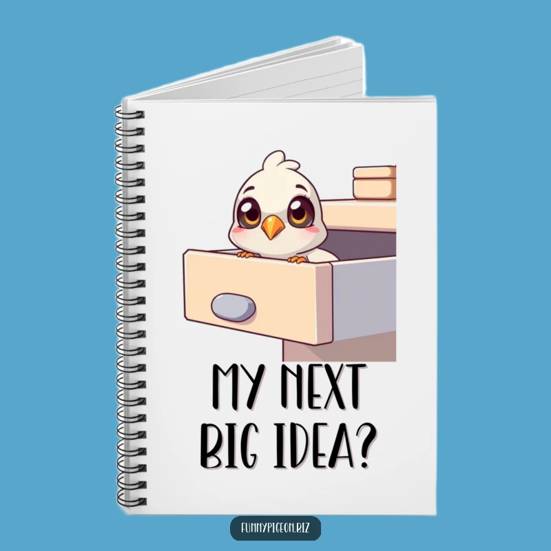 Funny Pigeon Curiosity Notebook - Intriguing Office Design, Perfect Gift