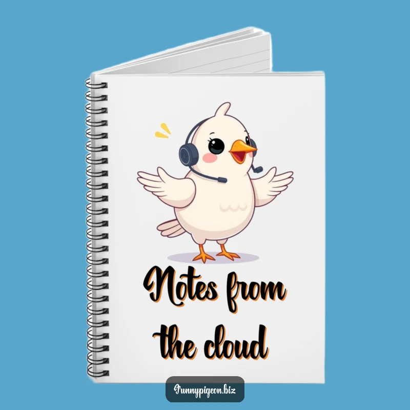 Funny Pigeon Video Conference Notebook: Jot Down Ideas with Energy!