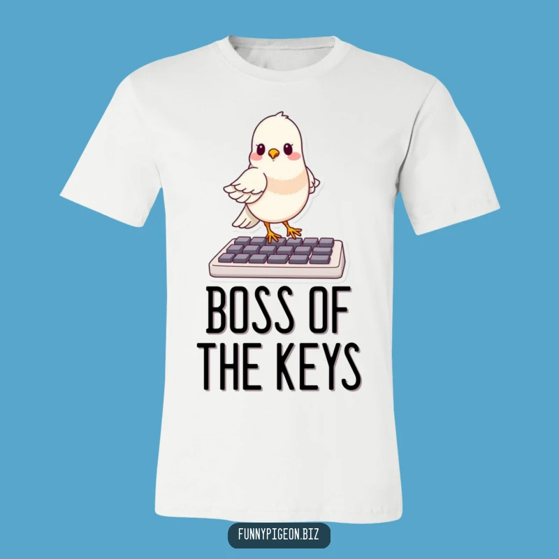 Funny Pigeon Typing T-Shirt: Hilarious Gift for Bird & Tech Enthusiasts!