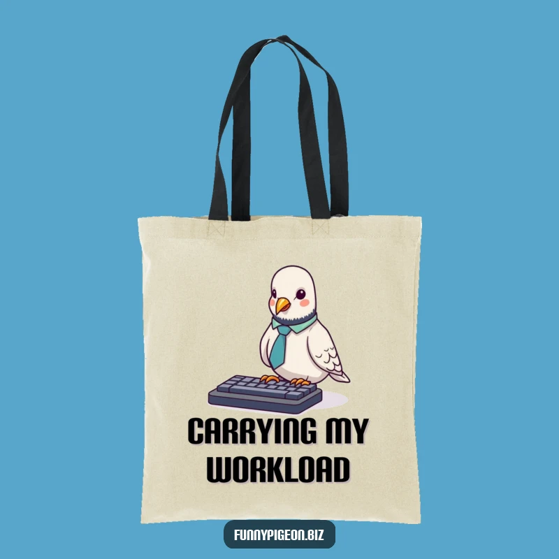 Funny Pigeon Office Tote Bag: Carry Your Work Humor in Style!
