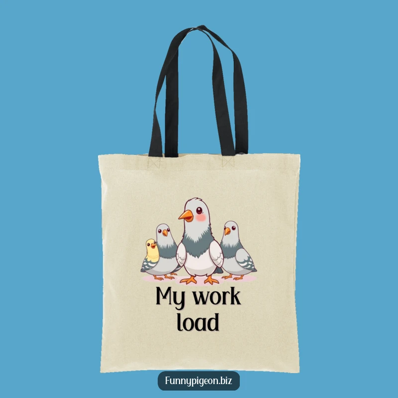 Funny Pigeon Conference Call Tote Bag - Hilarious & Practical Meeting Bag